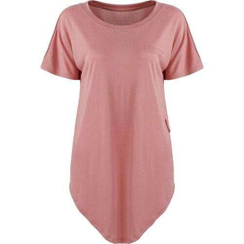 Womens Loose Sports Tops Workout Clothes Running Blouse Quick-drying T-shirt Short-sleeved Gym Yoga Training Clothing