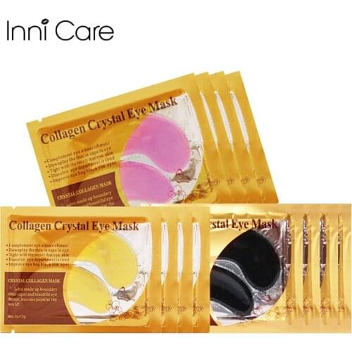 10Pcs Gold Collagen Eye Mask Moisturizing Anti Dark Circles Puffiness Skin Firming Eye Patch Nourishing Anti Wrinkle Skin Care