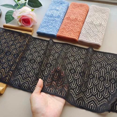 2M/lot 18cm wide Korean version encrypted black elastic stitching lace dress skirt cuff lace fabric accessories AC194