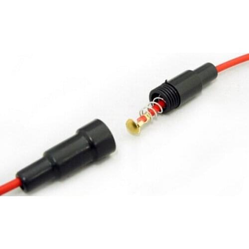 20pcs 5*20mm Glass fuse holder Screw Type 5X20mm with Wire Cable 0.75mm