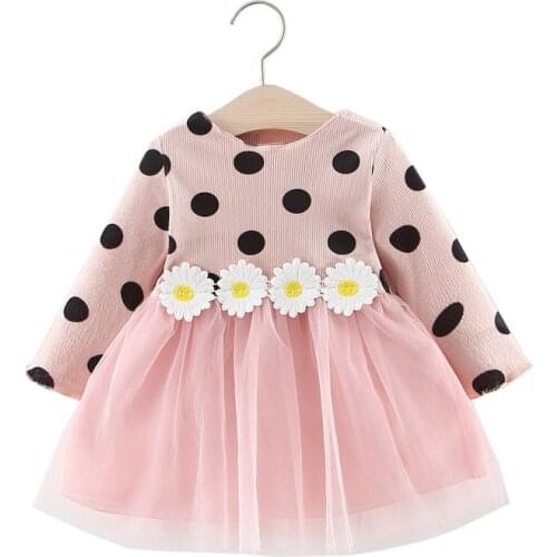 White Daisy Design Girl Dress Flora Newborn Princess Dresses Cute Infant Clothes Luxury Babies Clothing 0-3T