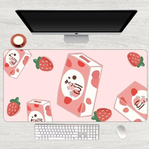 Kawaii XL Mouse Pad Large Office Custom Pink Gaming Mouse Pad Durable Rubber Cartoon Box Keyboard Anime Laptop Desk Computer Mat