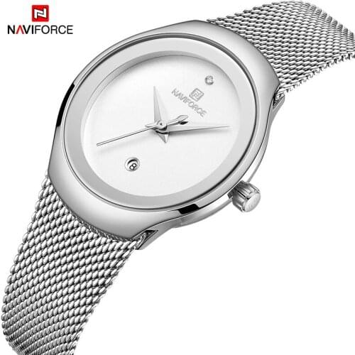 The New NAVIFORCE Women Watches Top Brand Luxury Stainless Steel Strap Female Clock Relogio Feminino Fashion Ladies Wristwatch