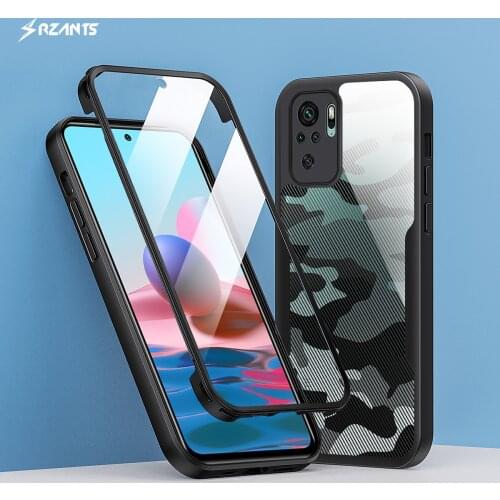 Rzants For Xiaomi Redmi Note 10 Pro Max 10S 4G 5G Case [360 Full Body] Camouflage Clear Cover WITHOUT Built in Screen Protector