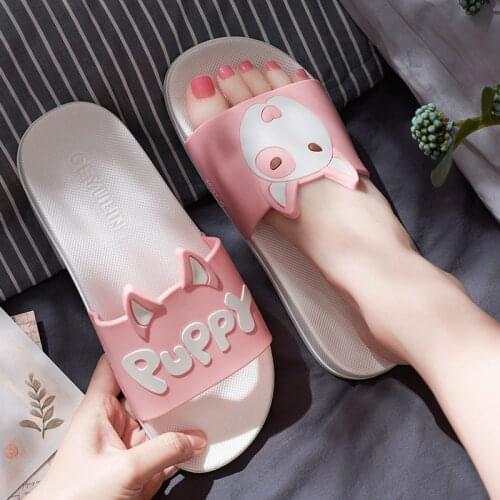 Slippers Indoor Mens and Womens Bathroom PVC Soft Bottom Antiskid Couples Lovely Outdoor Home Shoes Men Slippers