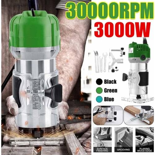 EU US Plug 3000W Woodworking Electric Trimmer Wood Milling Engraving Slotting Trimming Machine Carving Machine Router Wood