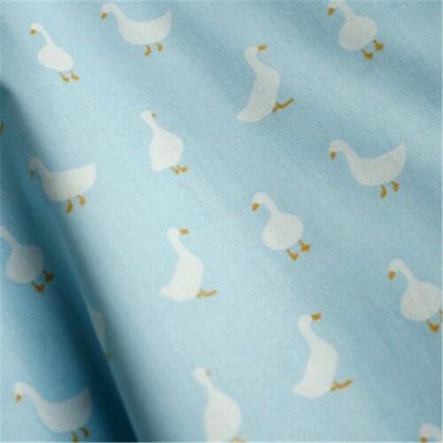 2 Pieces Set Cotton Fabric Printed Blue Animal Sewing Diy Handmade For Patchwork Christmas Tablecloth Kids Clothes Warp Knitted