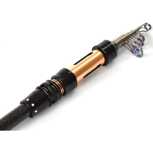 Carbon Fiber, Portable Telescopic Super Hard Ultralight Fishing Pole for Travel Surf Saltwater Freshwater Bass Boat Fishing