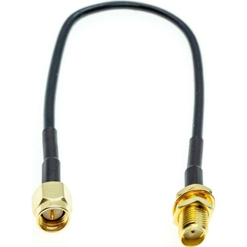 RG174 SMA MALE to SMA Female Bulkhead Coax RF Extension Cable Jumper Pigtail