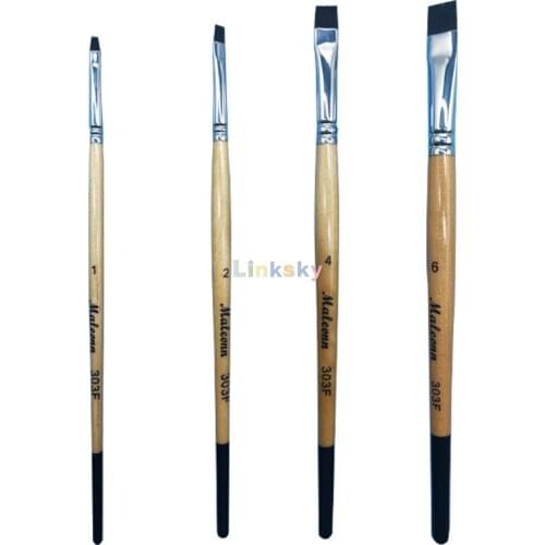 MALEONN Professional Watercolor Paint Brush Set,Artist Synthetic Fine Brush flat Tip for Adult Detail, Gouache, Acrylic Painting