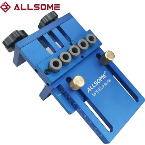 ALLSOME 08400 Aluminum Alloy Jig Dowel Dowelling Jig Set HT1705