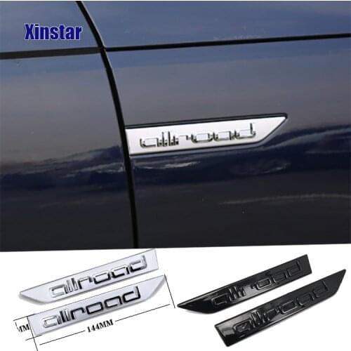 2pcs Allroad Car Fender Emblem Sticker For Audi A4 A6