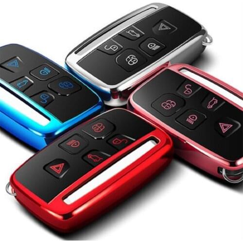 New TPU Car Key Case Full Cover For Land Rover A9 Range Rover Sport Evoque Freelander 2 Jaguar XE XJ XJL XF C-X16 V12 Guitar F X