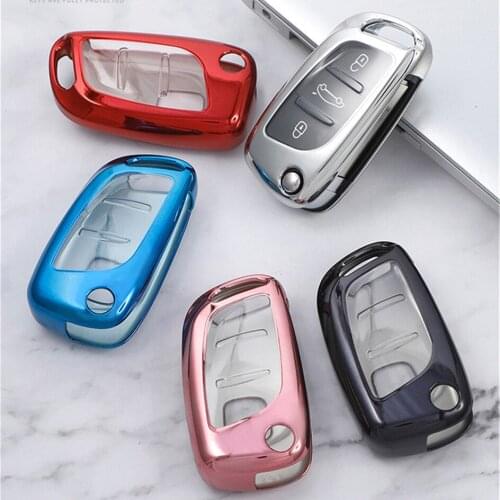 Full Protection Car Key Case Cover For PEUGEOT Key Waterproof TPU Key Shell For PEUGEOT 108 206 207 208 2008 3008 Car Styling