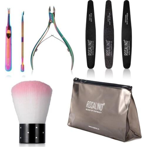 Professional Nail Cuticle Pusher Tweezer Rainbow Cutter Nipper Clipper Dead Skin Remover Stainless Steel Manicure Nails Art Tool