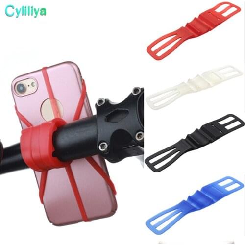 Silicone Bicycle Motorcycle Bike Handlebar Bandage Flexible Band Cell Phone Accessories Mount Holder for iPhone 7 plus 6 6s 5 5s