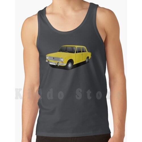 Vaz-2101-Lada 1200-Yellow tank tops vest 100% Cotton Lada 1200 Vaz 2101 Zhiguli Russian Cars Automobiles Cars Classic Cars