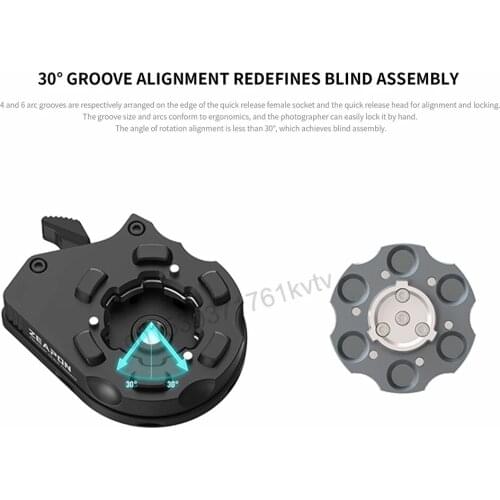 ZEAPON Quick Release Plate Clamp Quick Instal System DSLR Gopro Action Camera Clamp Slider Tripod Ball head Quick Switch Kit
