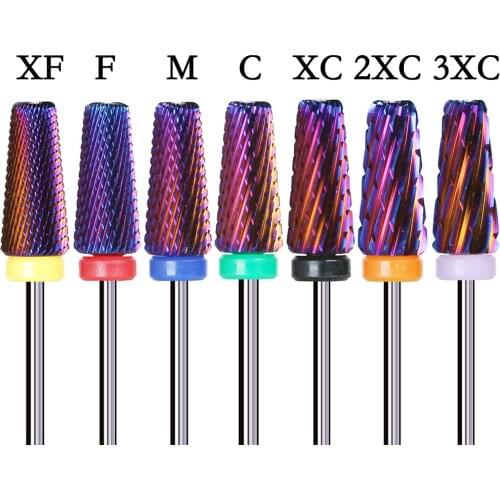 5 IN 1 Carbide Tungsten Nail Bits Milling Cutter Burrs Electric Nail Drill Bit Pedicure Cuticle Clean Tools For Manicure Buffers