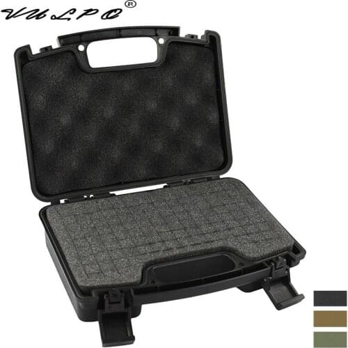 VULPO ABS Airsoft Pistol Case Tactical Hard Pistol Storeage Case Gun Case Padded Hunting Accessories Carry Boxs