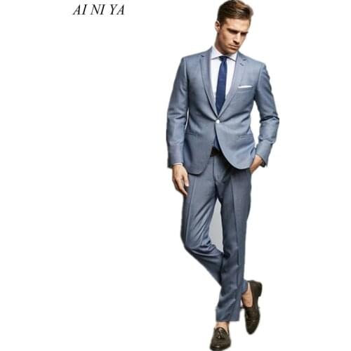 Formal One Button Men Business Party Suits Groom Suit Wedding Tuxedos Formal Business Wear Suits Tailor Made (Jacket+Pants)
