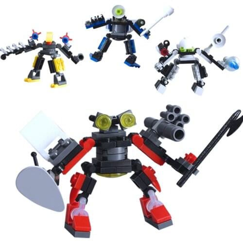 KAZI Mini Transformation Series Building Blocks Children Toys Gift Warrior Robots Kit Transform DIY Sets Brick