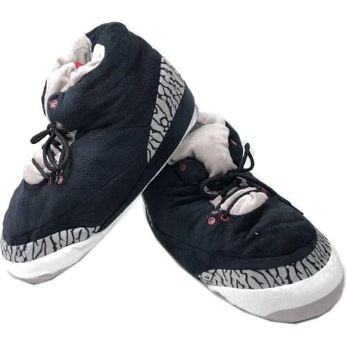 Unisex One Size Sneakers Mens Indoor Floor Warm Home Slippers Womens Indoor Cotton Shoes Couple EU Size 36-46 Ladies Slider