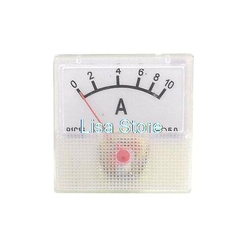 Square Shape Current Test DC Amperemeter Panel Meter Gauge DC 0-10A 91C16