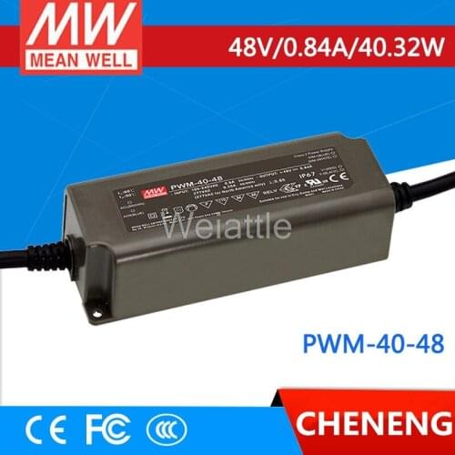 MEAN WELL original PWM-40-48 48V 0.84A meanwell PWM-40 48V 40.32W Single Output LED Power Supply