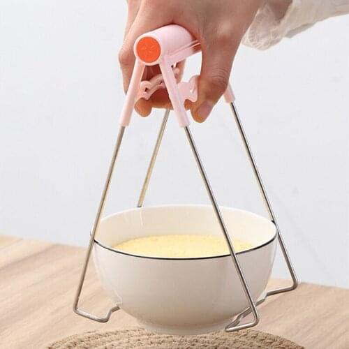 Multifunctional Stainless Steel Anti-scalding Anti-skid Kitchen Tool Steamed Vegetable Casserole Dish Bowl Clamp Lifter