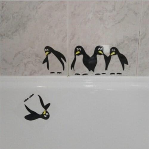 Cute funny kitchen fridge decal,penguin fridge sticker dining room kitchen decorative wall stickers