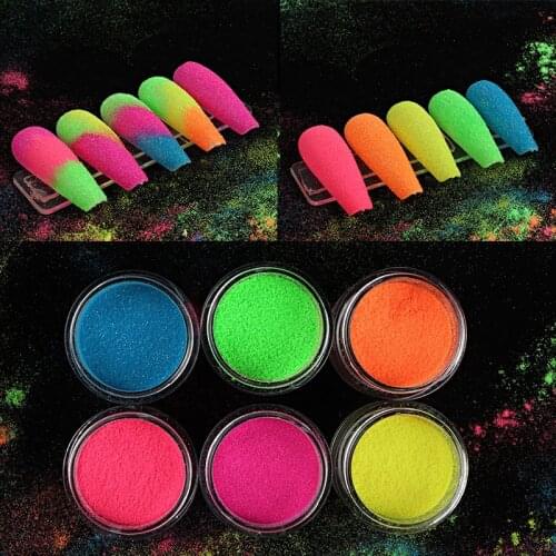Neon Glitter Nails Art Sugar Powder Snow Candy Nail Pigment Dust Nail Decorations UV Gel Polish Manicure Nail Glitter Sequins