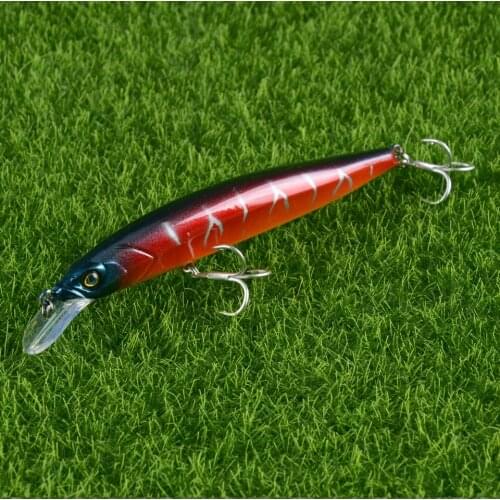 New 1PCS Hard Floating Minnow Fishing Lure 12cm 12g Quality Hooks Plastic Wobblers Topwater Bait For Bass Pike