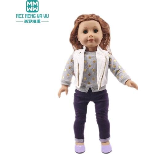 Baby Doll Clothes Fashion jackets, T-shirts, trousers 18 Inch American 43CM Toys New Born Baby Doll OG Girl Russia DIY Doll Gift