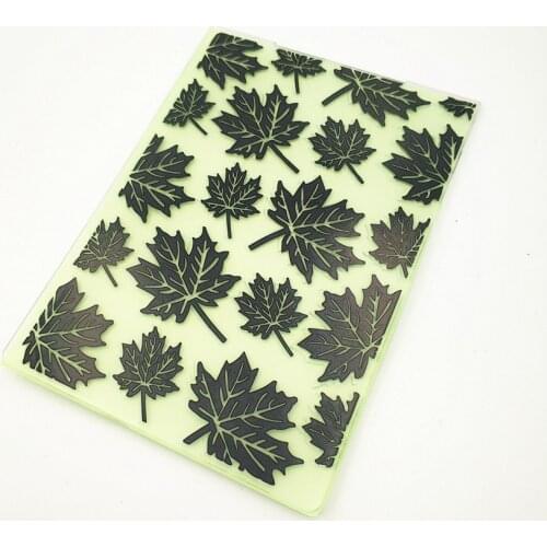 10.5x14.5cm maple leaf Embossing folders Plastic bump Scrapbooking DIY Template Fondant indentation Cake Photo Album Card Make