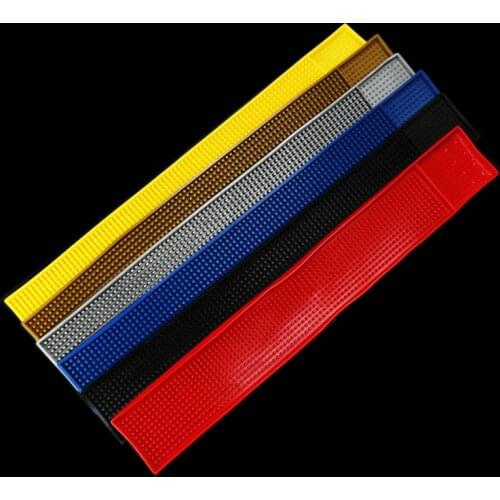 Rubber Bar Service Mat, 60 cm by 8cm, Black