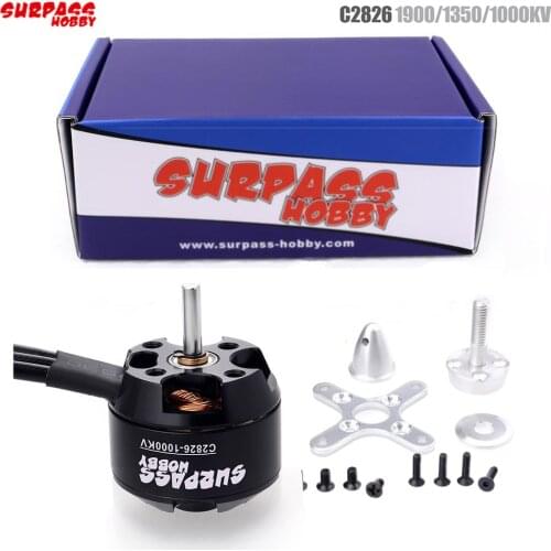 SURPASS HOBBY 2208 C2826 1000KV 1350KV 1900KV 14 Poles Brushless Motor for RC 100g-350g Airplane Fixed-wing Glider Aircraft