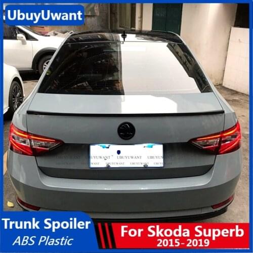 Rear Trunk Spoiler For Skoda Superb 2015-2019 High Quality ABS Plastic Unpainted Primer Color Exterior Tail Trunk Wing For Cars