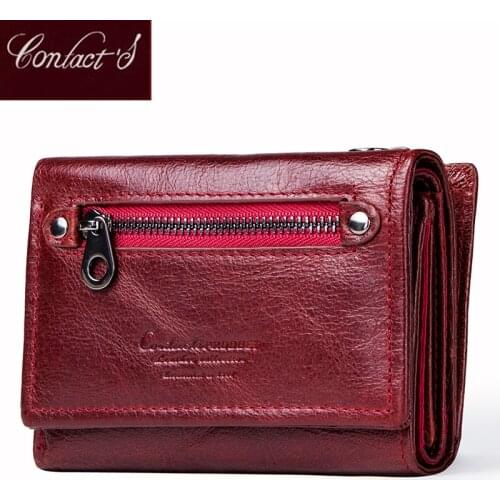 Women Wallets Cards Holders Genuine Leather Coin Purse Woman Large Capacity Bag With Zipper Pockets Fashion Small Wallet 2021