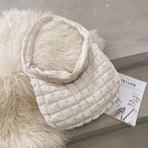 Winter Soft Down High Capacity Big Shoulder Bag 2020 Branded Quality Womens Designer Handbags and Purses Lady Hand Bag