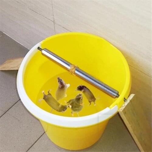 1pc Useful Log Roll Bucket Mice Trap Rolling Mouse Rat Stick Rodent Spin Rotatable Mouse Catch Trap