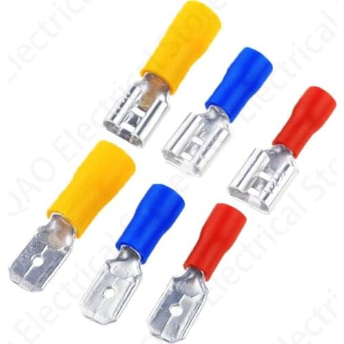 20pcs Female+Male FDD MDD Female male Insulated Electrical Crimp Terminal for 1.5-2.5mm2 Cable Wire Connector