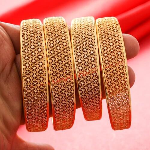 4Pieces Bracelet For Women Dubai Bangles Ethiopian African Jewelry Arab Middle East Cuff Bangles