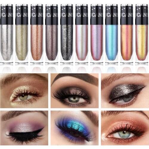 5pcs/lot Ucanbe Dazzling Glitter&Sparkle Liquid Eye shadow Shiny Long lasting Eyeshadow Multicolor Duochrome Eye Makeup Cosmetic