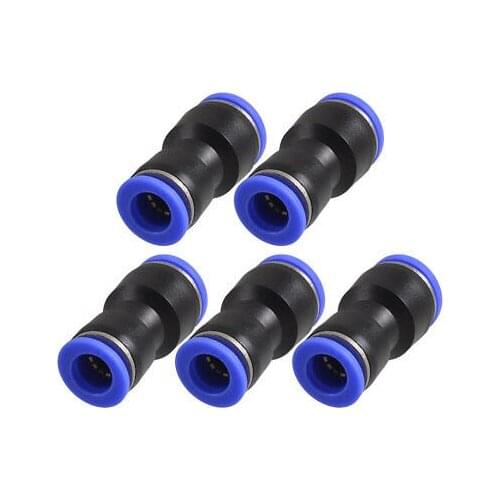5 Pcs Air Piping 12mm to 10mm Straight One Touch Fittings Quick Connectors
