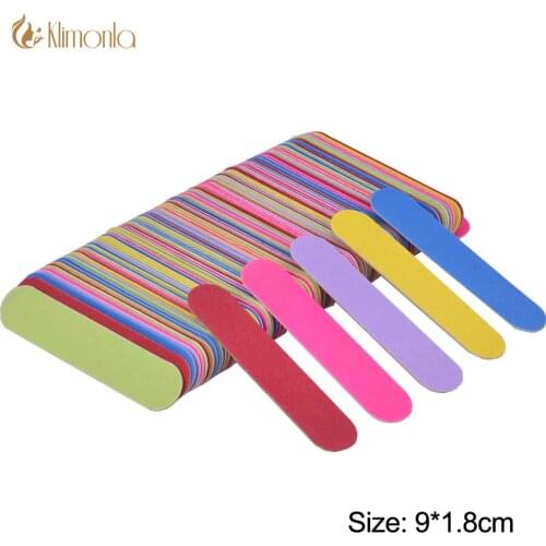 50/100Pcs/lot Nail Art Files Sandpaper UV Gel Polish Manicure Pedicure Tool Grinding Buffer Block Tips 240 Double Side 9CM