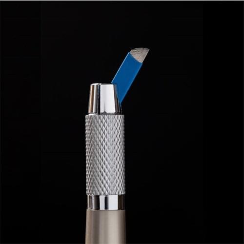 50 pcs 18 Pin 0.2mm Permanent Makeup Machine Blades For Eyebrow Tattoo Needles Manual 3d embroidery microblading tattoo pen