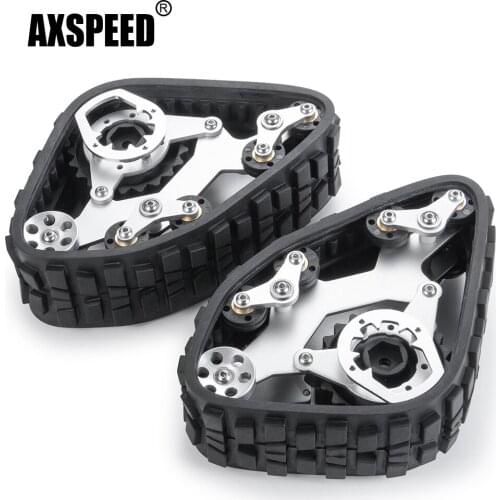 AXSPEED RC Car Accessories Aluminum Alloy Tracks Wheels Sandmobile Conversion Snow Tires for Axial SCX10 1:10 RC Crawler Car
