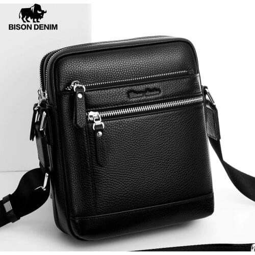 Маленькие мужские сумки BISON DENIM China At AliExpress