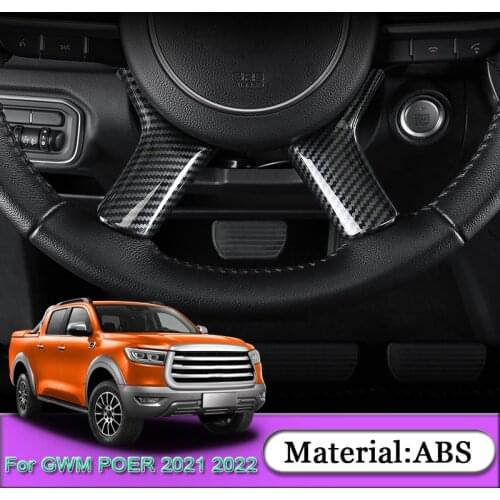For Great Wall Cannon GWM Poer Ute 2021 2022 Car Steering Wheel Decorative Frame Sticker Sequins Cover Automobiles Accessories
